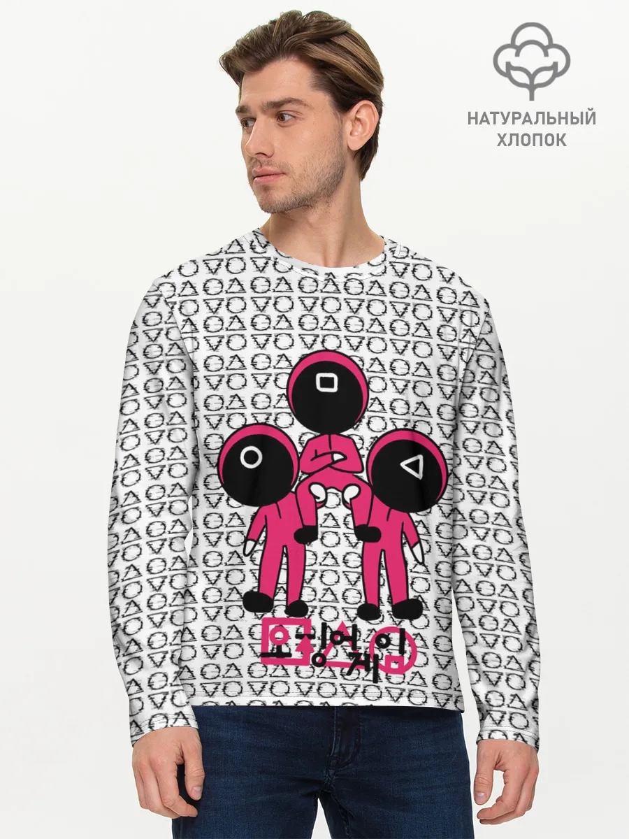 Мужской лонгслив базовый / Игра в кальмара / Squid Game/