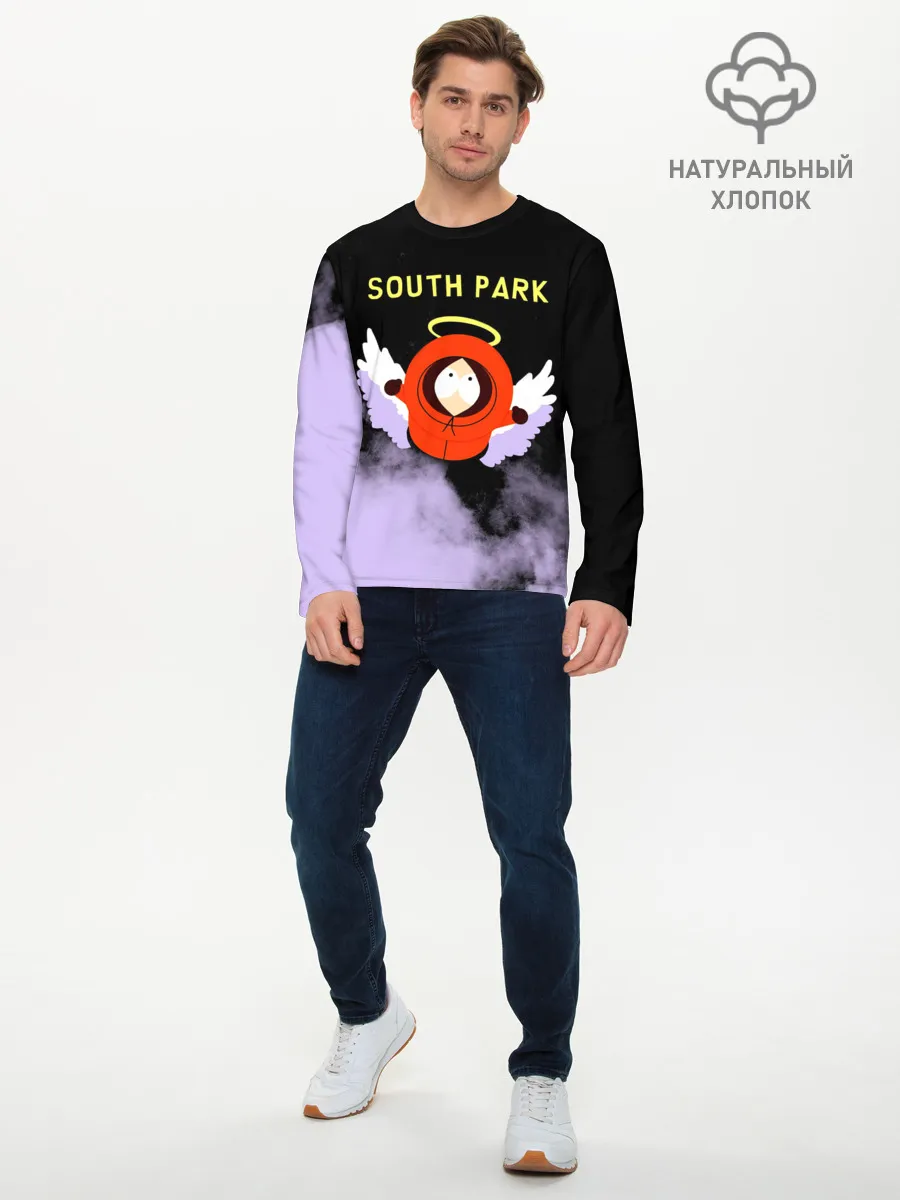 Мужской лонгслив базовый / Кенни реально умер | Южный парк