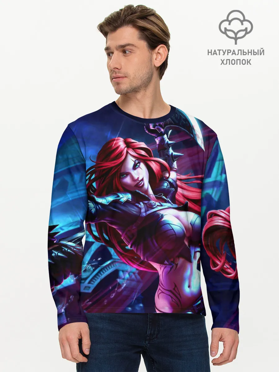 Мужской лонгслив базовый / Катарина League of legends
