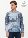 Мужской лонгслив базовый / СНЕЖНЫЙ ПЕЙЗАЖ
