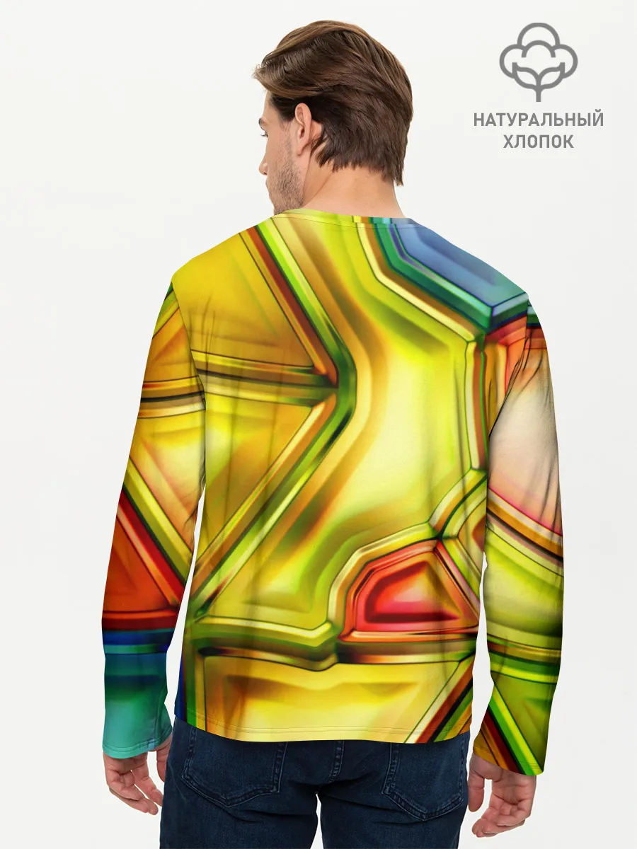 Мужской лонгслив базовый / Абстрактная абстракция