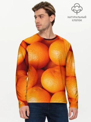 Мужской лонгслив базовый / Мандаринчик чик