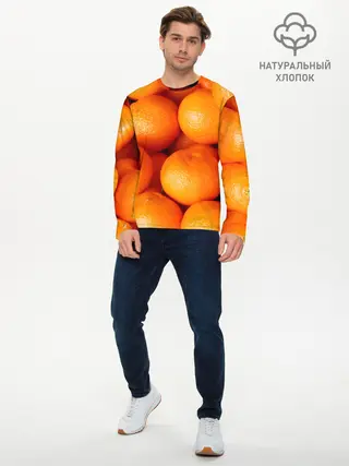 Мужской лонгслив базовый / Мандаринчик чик