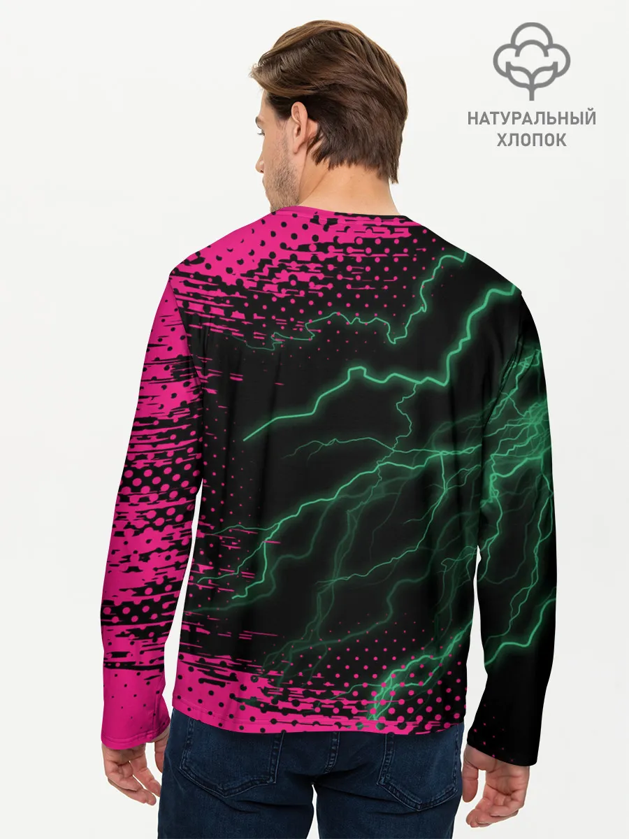 Мужской лонгслив базовый / Игра в кальмара разряд молнии.