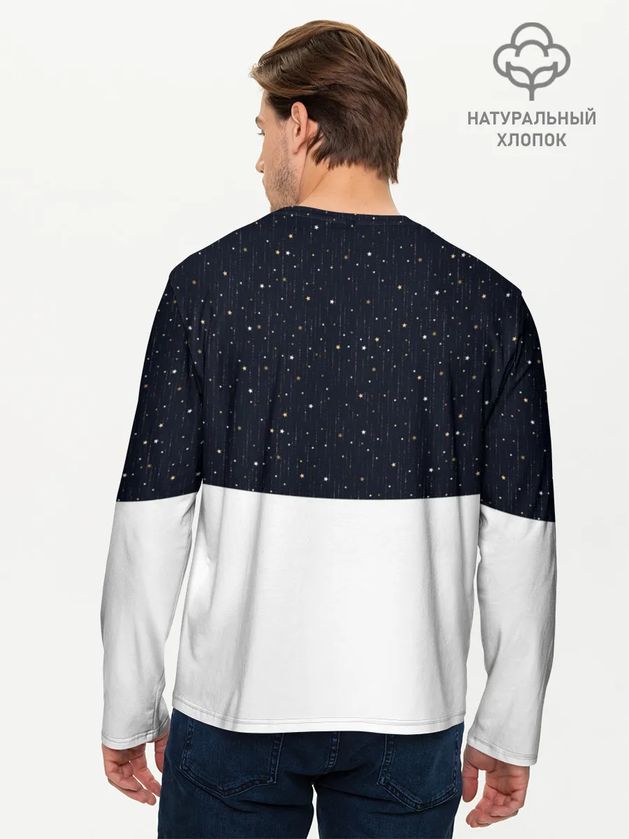 Мужской лонгслив базовый / Новогодний Оленёнок Рудольф