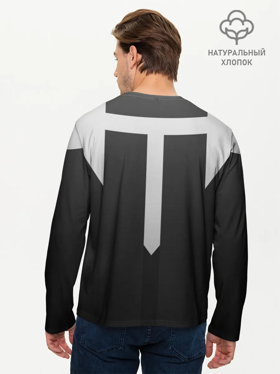 Мужской лонгслив базовый / футуристический вектор