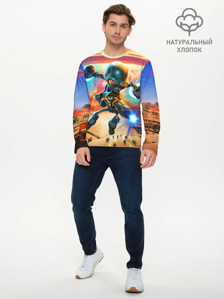 Мужской лонгслив базовый / Alien area 52