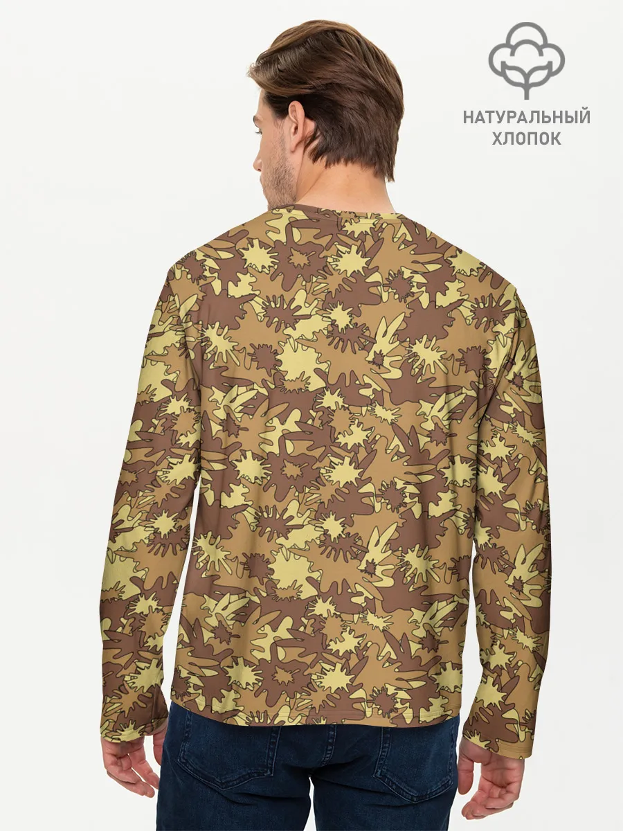 Мужской лонгслив базовый / Креативный Камуфляж