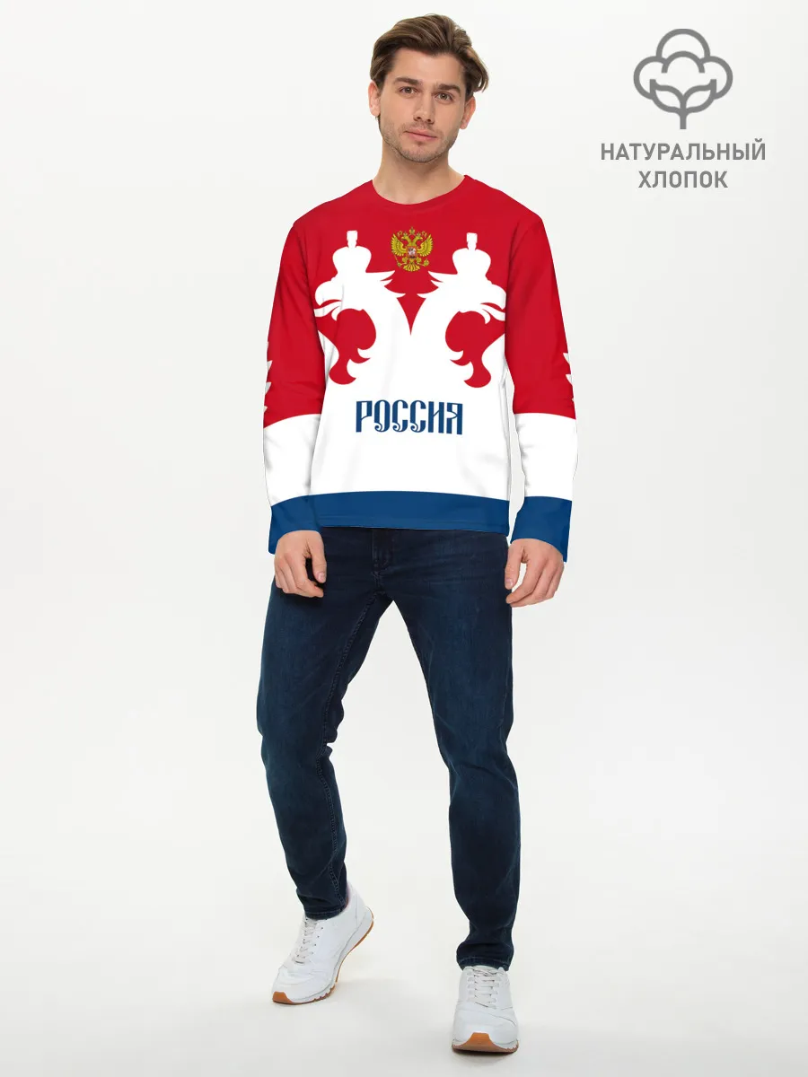 Мужской лонгслив базовый / Russia Team