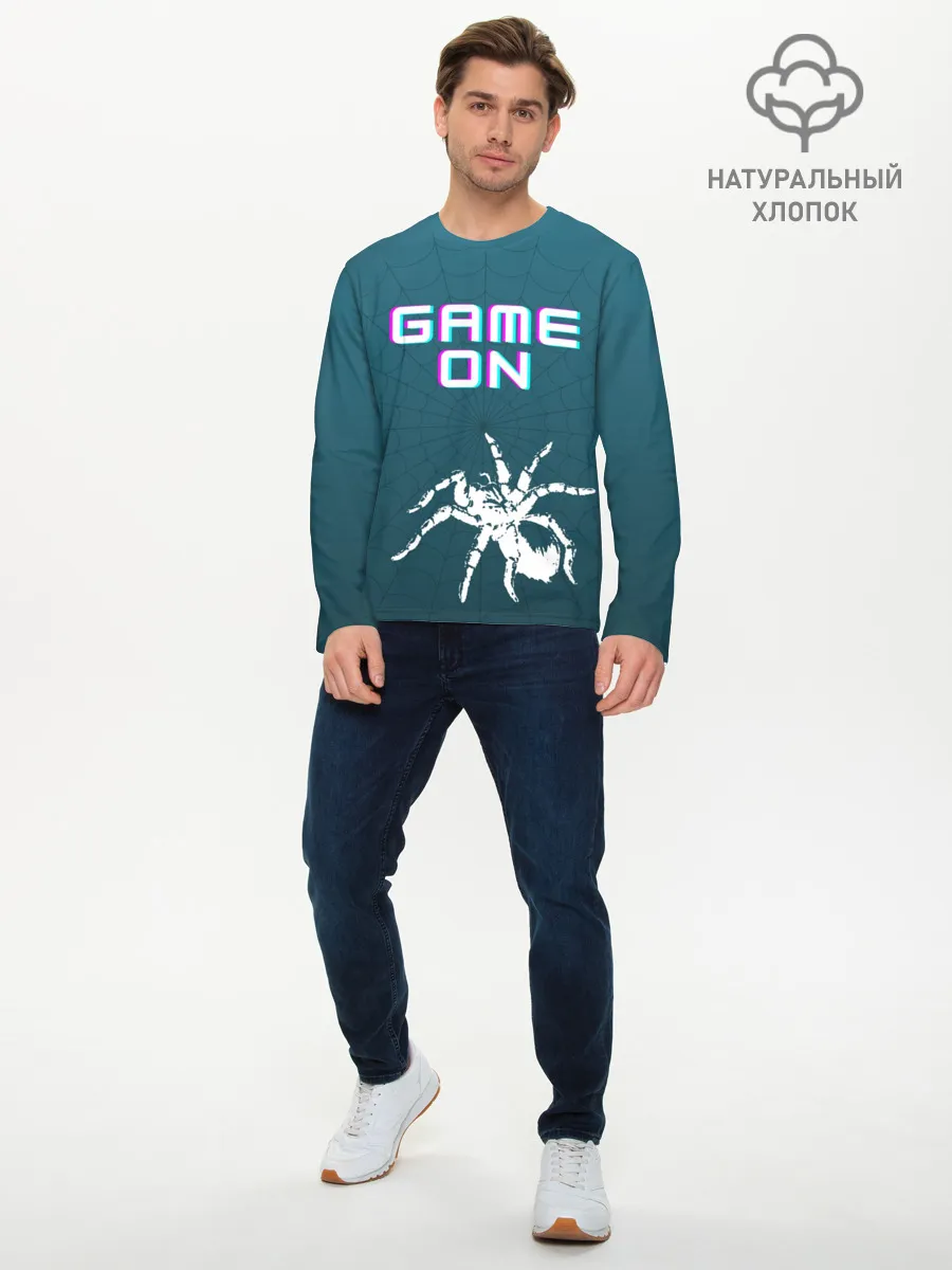 Мужской лонгслив базовый / Игра продолжается