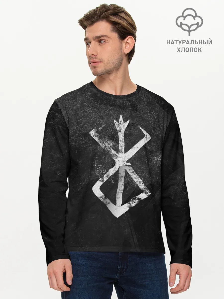 Мужской лонгслив базовый / BERSERK LOGO GRUNGE