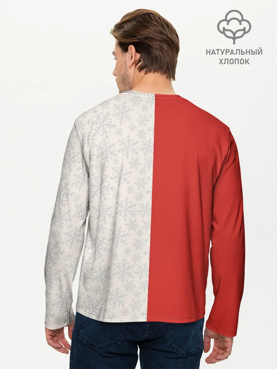 Мужской лонгслив базовый / Дед Мороз