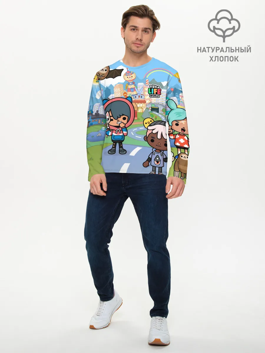 Мужской лонгслив базовый / Toca Boca | Город