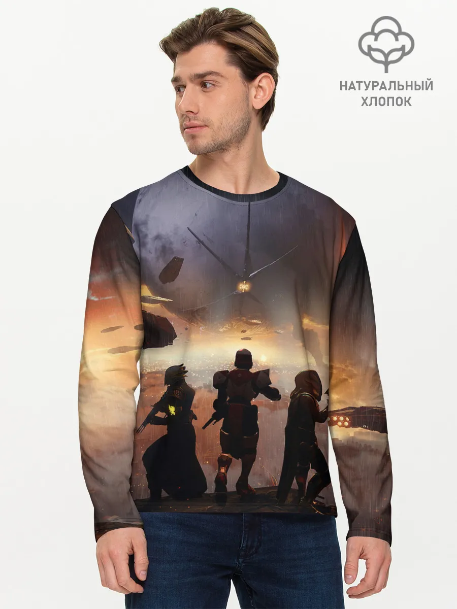 Мужской лонгслив базовый / DESTINY 2 ВОЙНА, СТРАЖИ