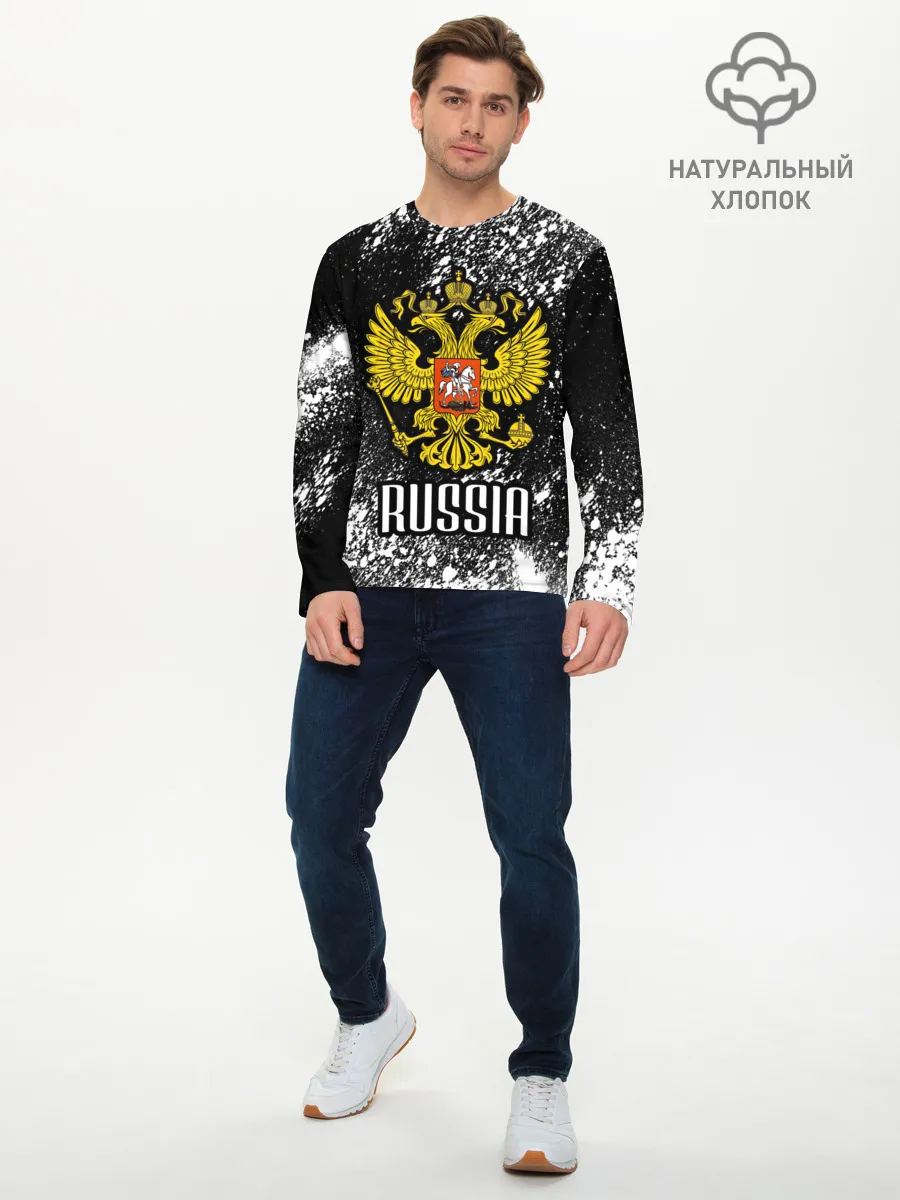 Мужской лонгслив базовый / Russia