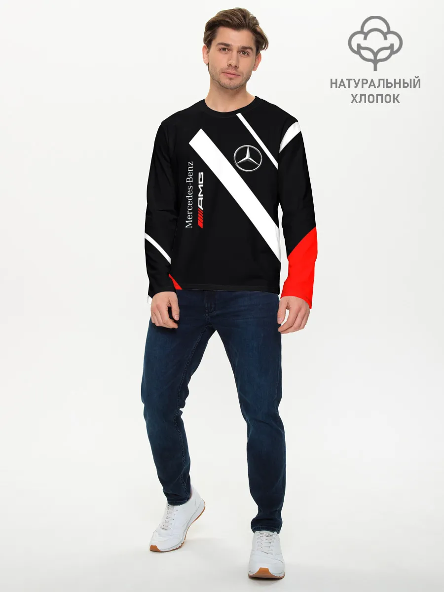 Мужской лонгслив базовый / Mercedes-AMG | Мерседес-АМГ