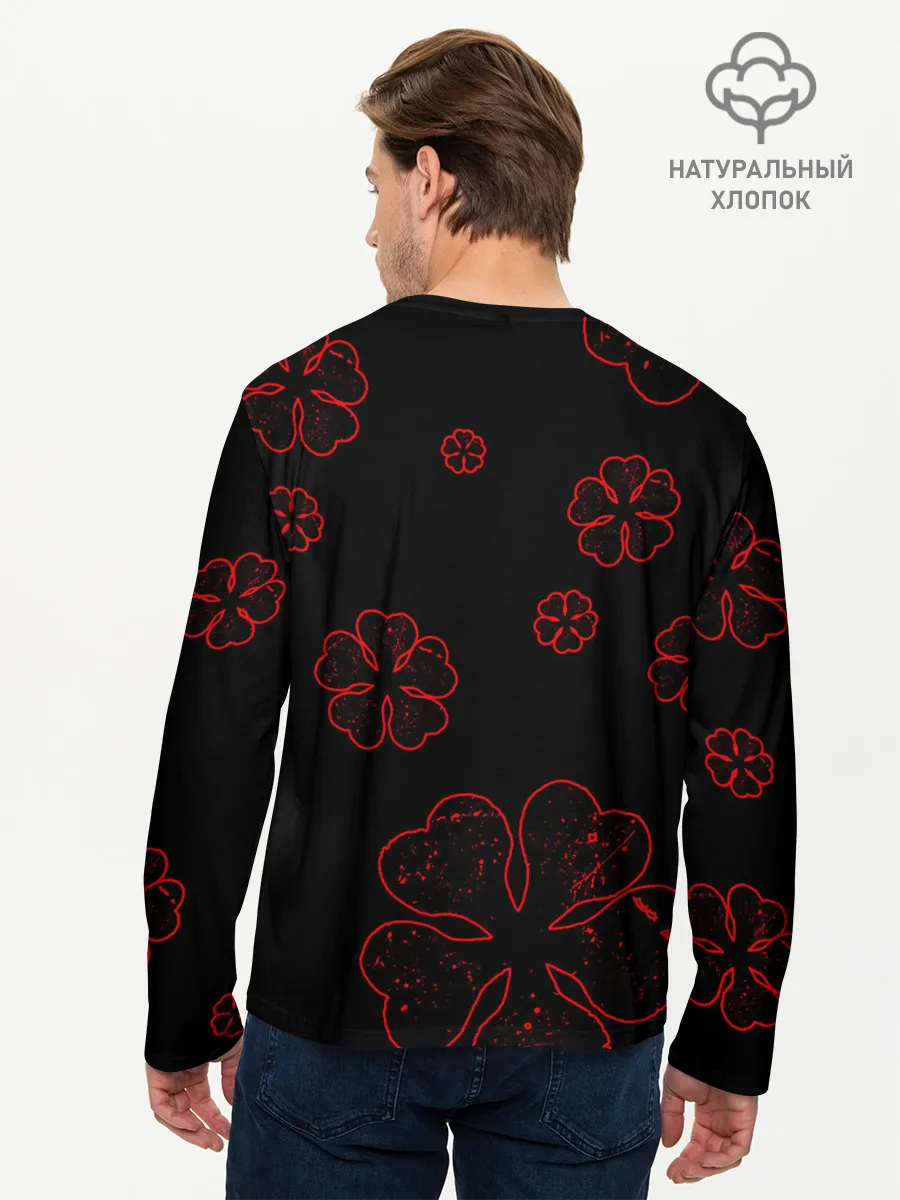 Мужской лонгслив базовый / Чёрный клевер: Black clover.