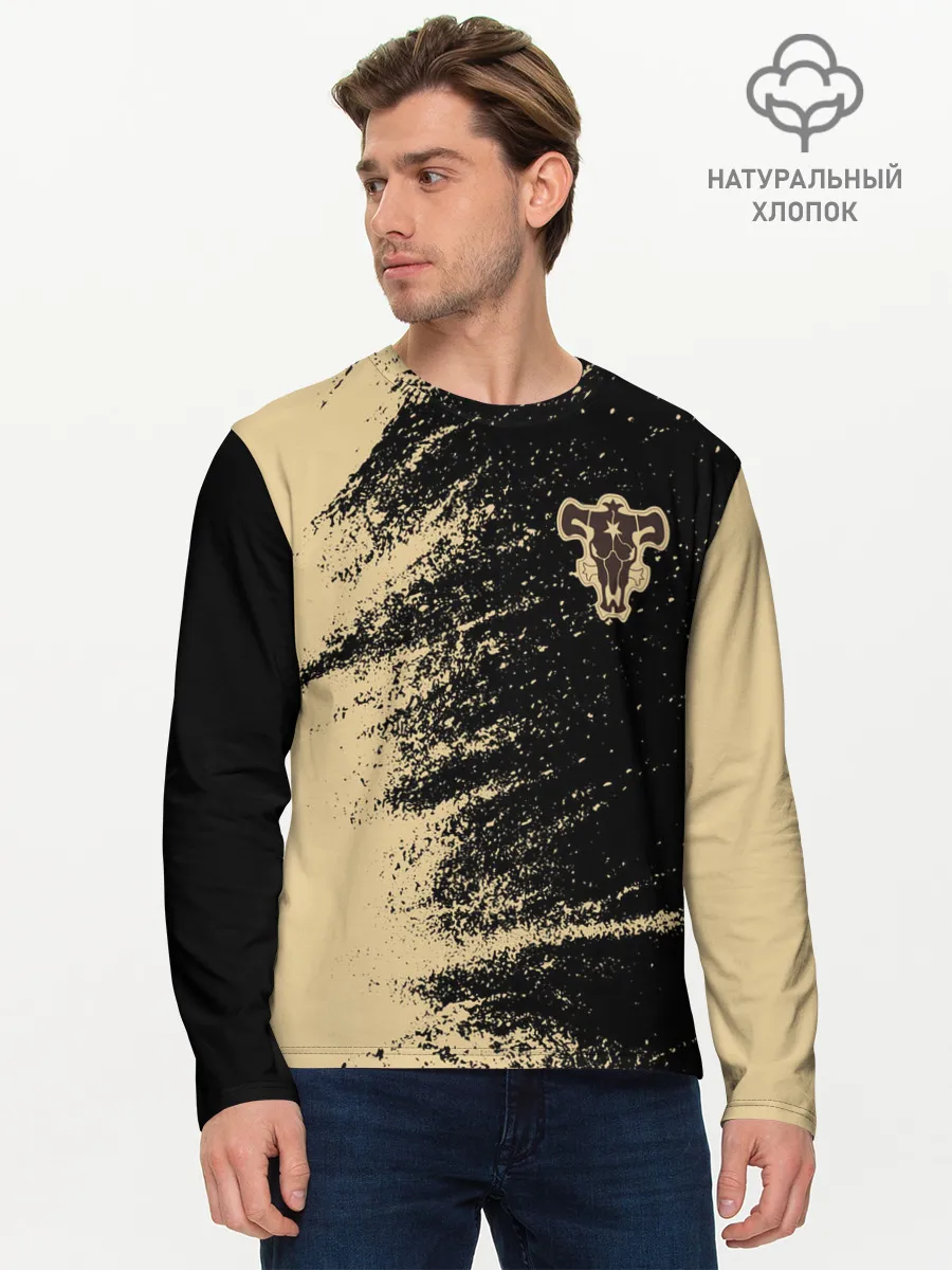 Мужской лонгслив базовый / Black clover bull.