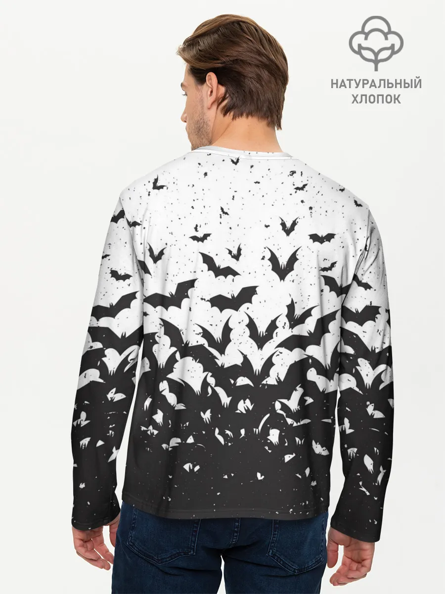 Мужской лонгслив базовый / Летучие кровососы