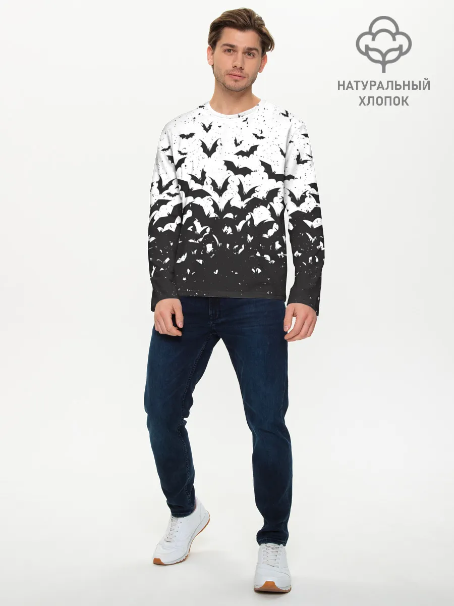 Мужской лонгслив базовый / Летучие кровососы