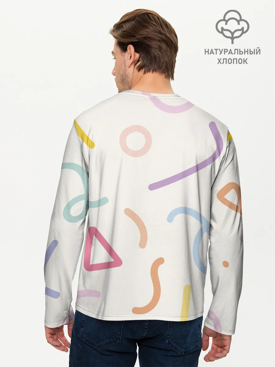 Мужской лонгслив базовый / Разные линии