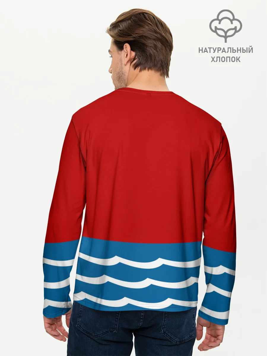 Мужской лонгслив базовый / Герб Магадана