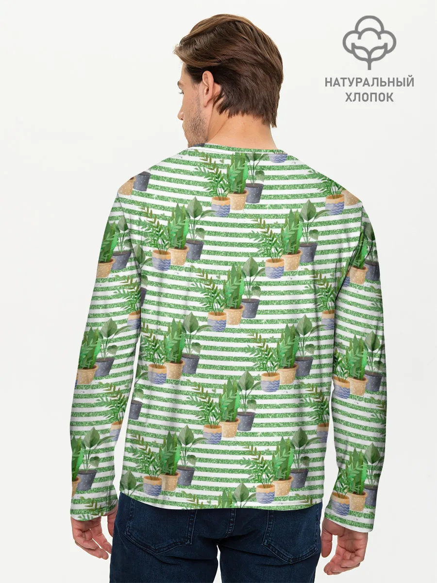 Мужской лонгслив базовый / Комнатные цветы