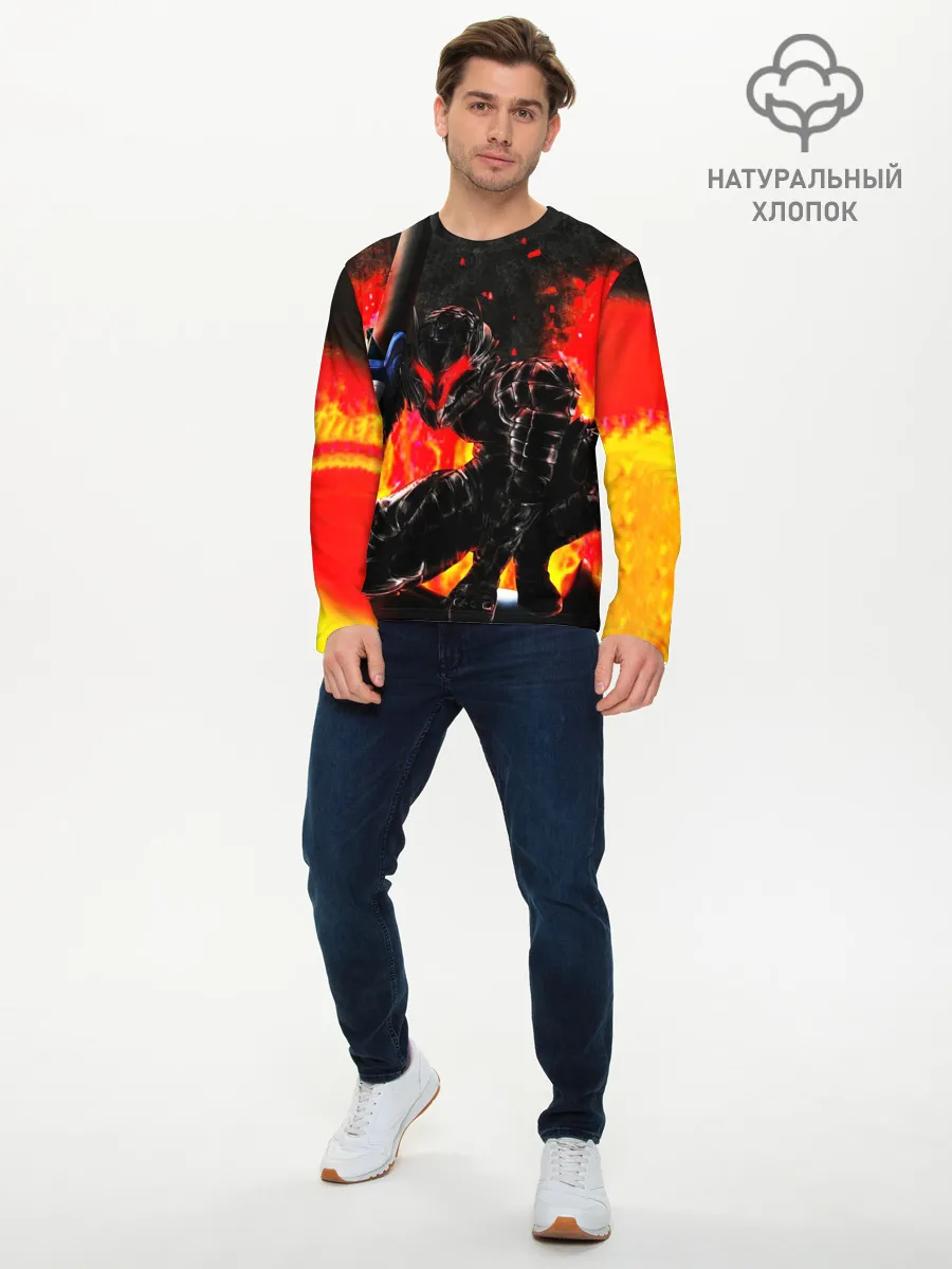 Мужской лонгслив базовый / БЕРСЕРК ОГНЕННЫЙ | BERSERK