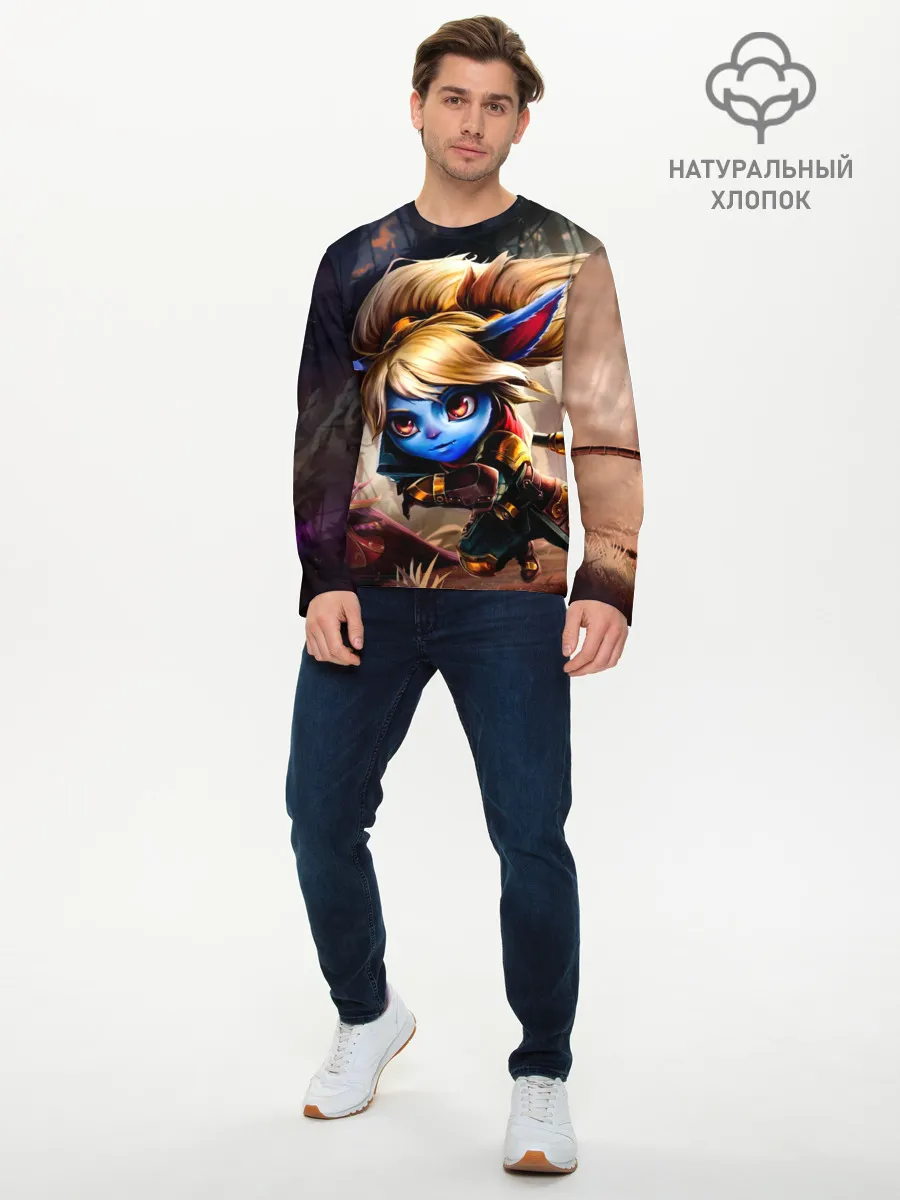 Мужской лонгслив базовый / Поппи Хранительница молота