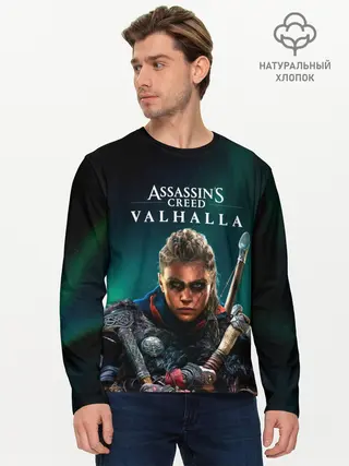 Мужской лонгслив базовый / Assassins Creed, Valhalla