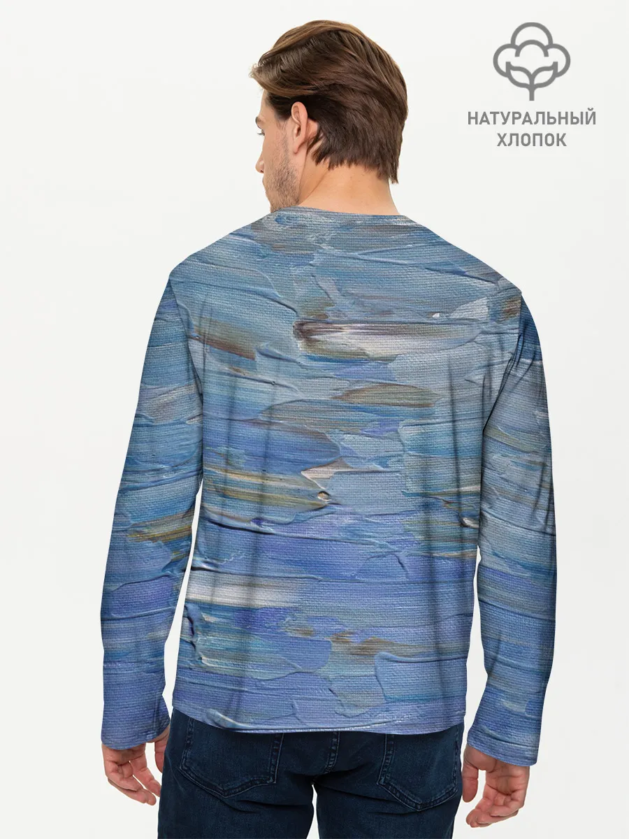 Мужской лонгслив базовый / Мазки красок