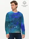 Мужской лонгслив базовый / Космическое облако