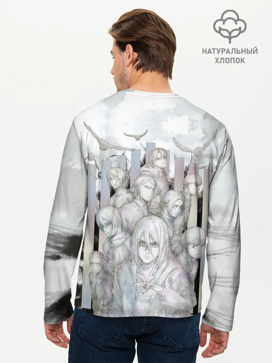 Мужской лонгслив базовый / Эрен и Воины Парадиза