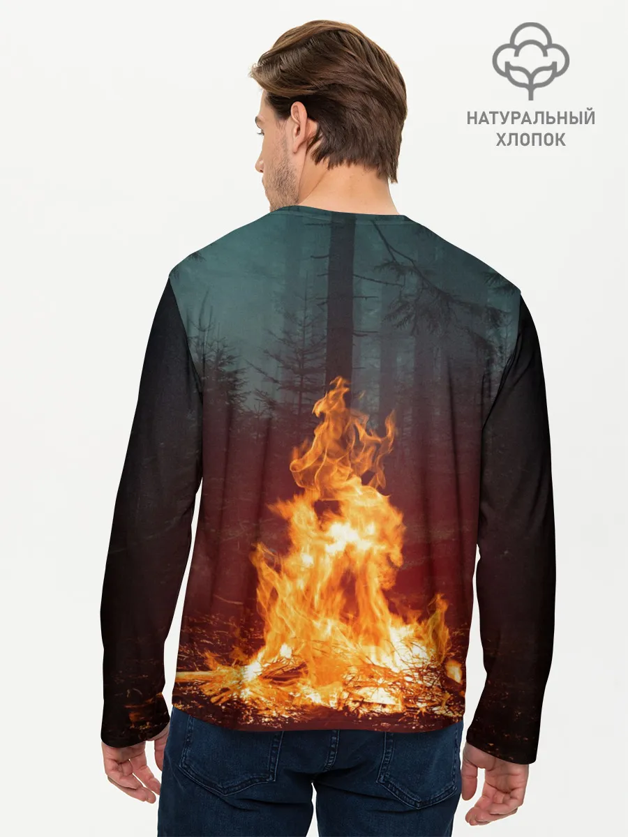 Мужской лонгслив базовый / Пикник в лесу