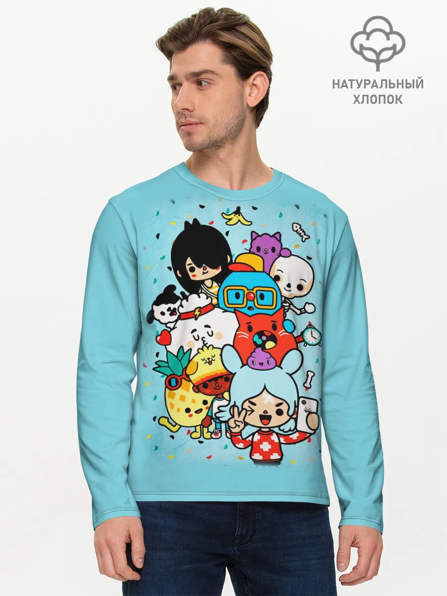 Мужской лонгслив базовый / Toca Boca | Тока бока персонажи из игры