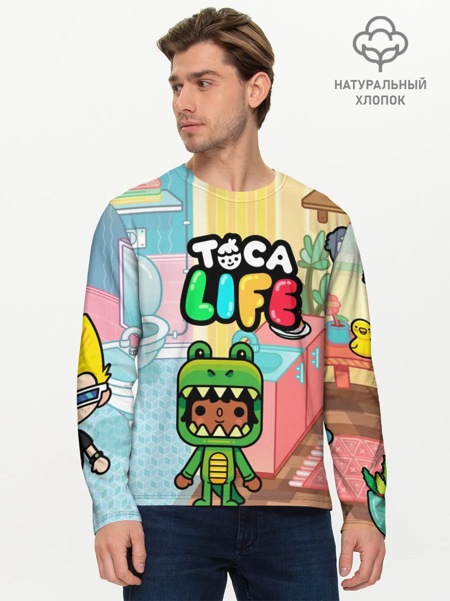 Мужской лонгслив базовый / Toca Boca | Тока бока костюм крокодила
