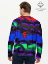 Мужской лонгслив базовый / Абстрактный узор цветных оттенков