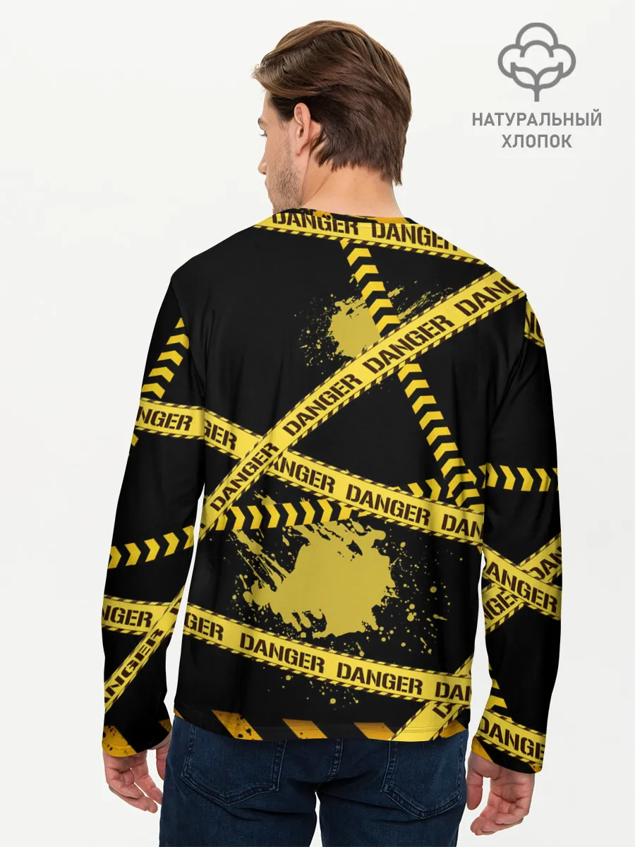 Мужской лонгслив базовый / Лента DANGER