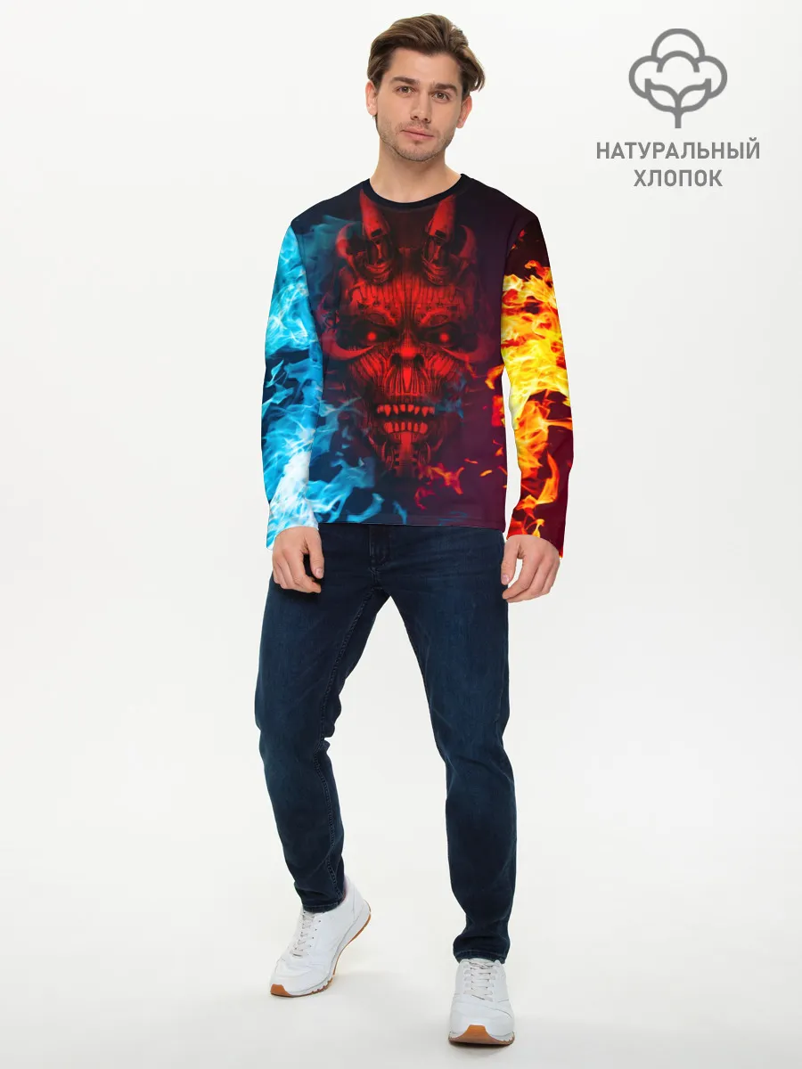 Мужской лонгслив базовый / Diablo Fire Ice