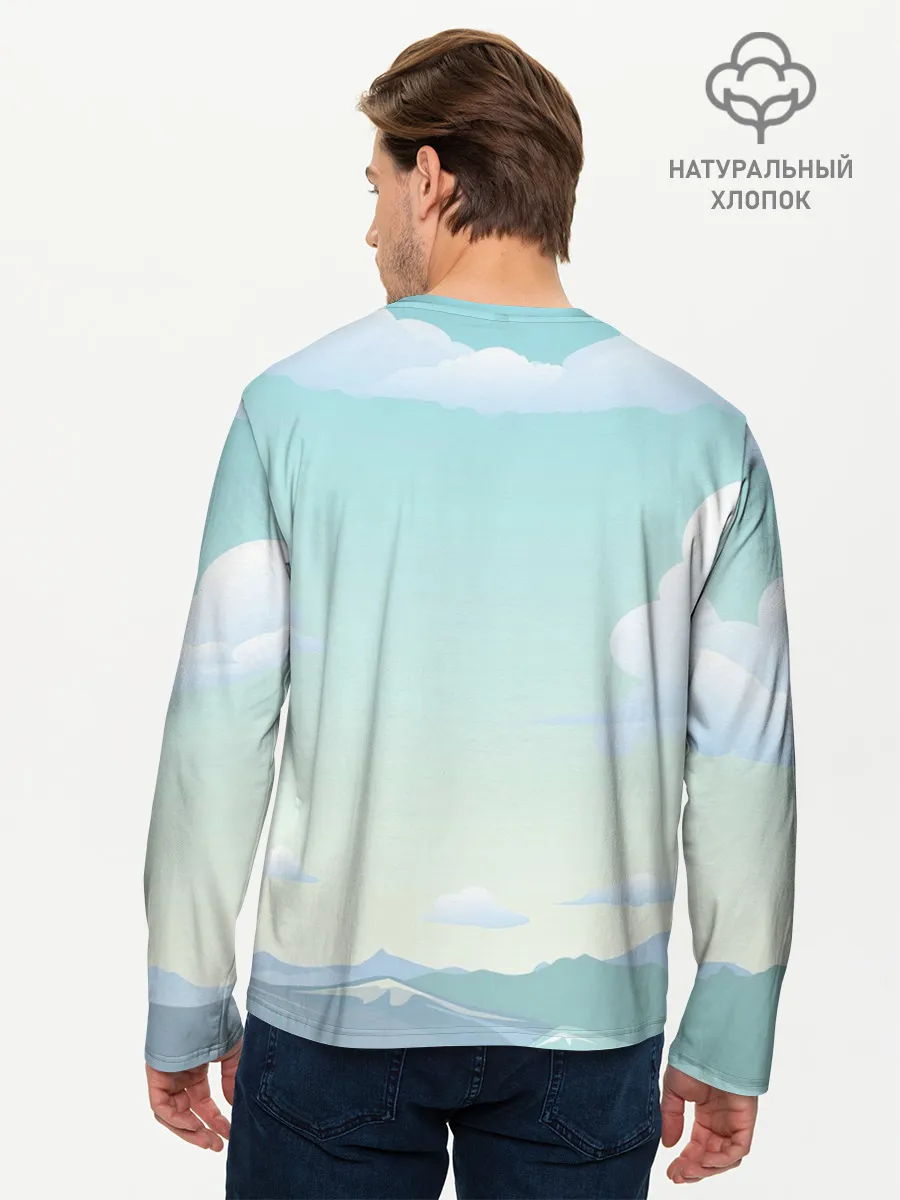 Мужской лонгслив базовый / Чистая природа