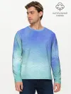 Мужской лонгслив базовый / Небесная синева