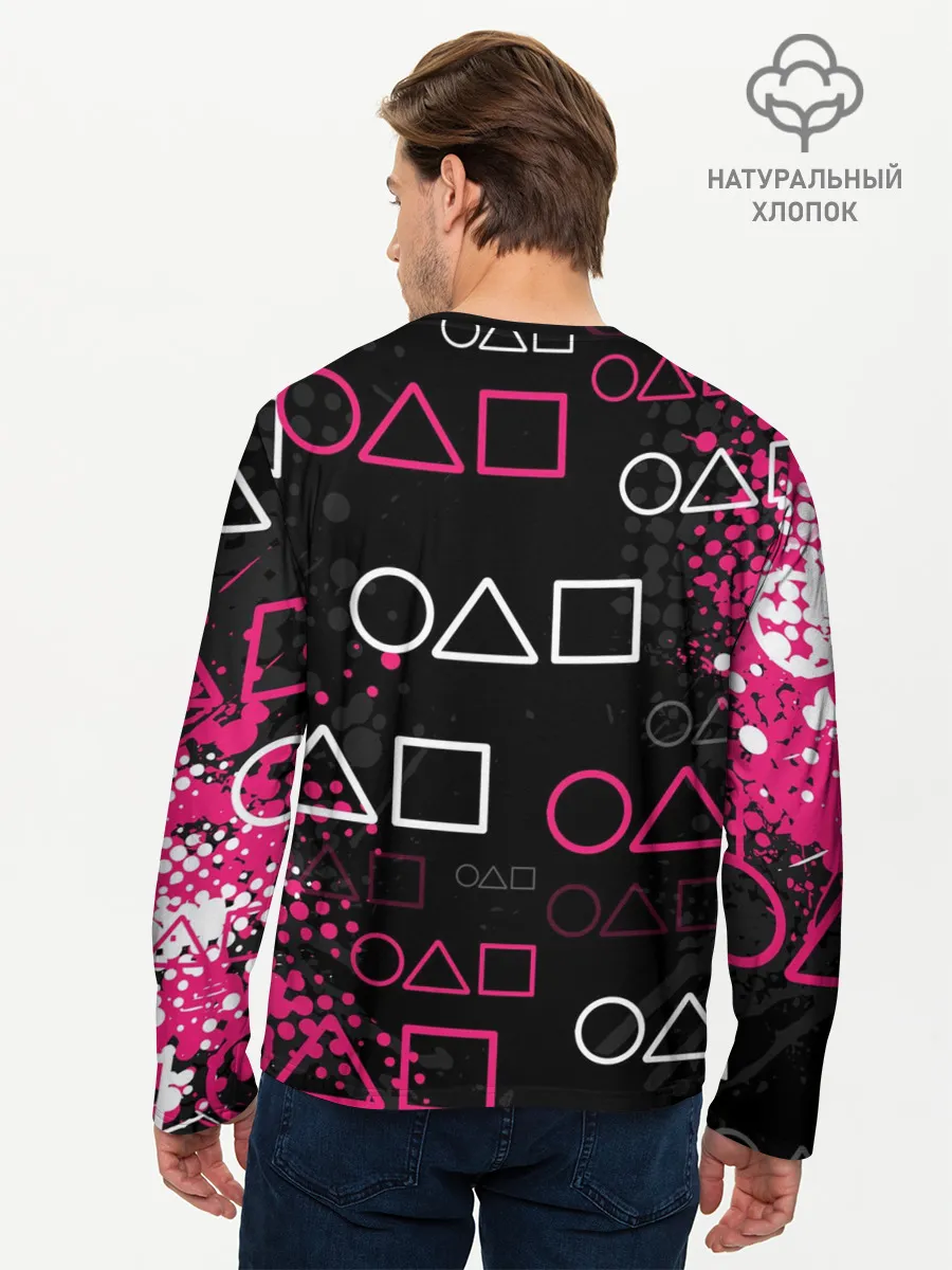 Мужской лонгслив базовый / ИГРА В КАЛЬМАРА / ГРАНЖ ЛОГО