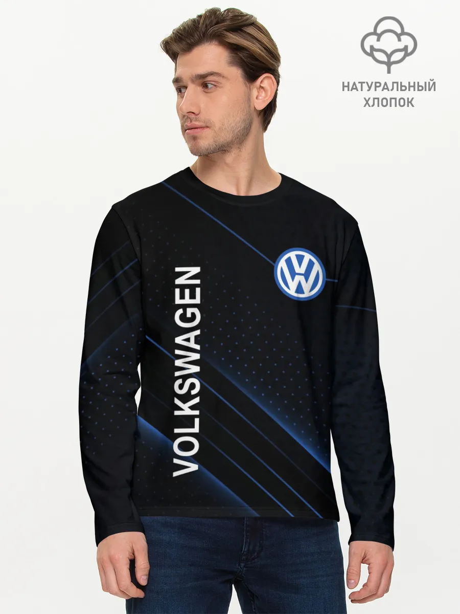 Мужской лонгслив базовый / Volkswagen, sport