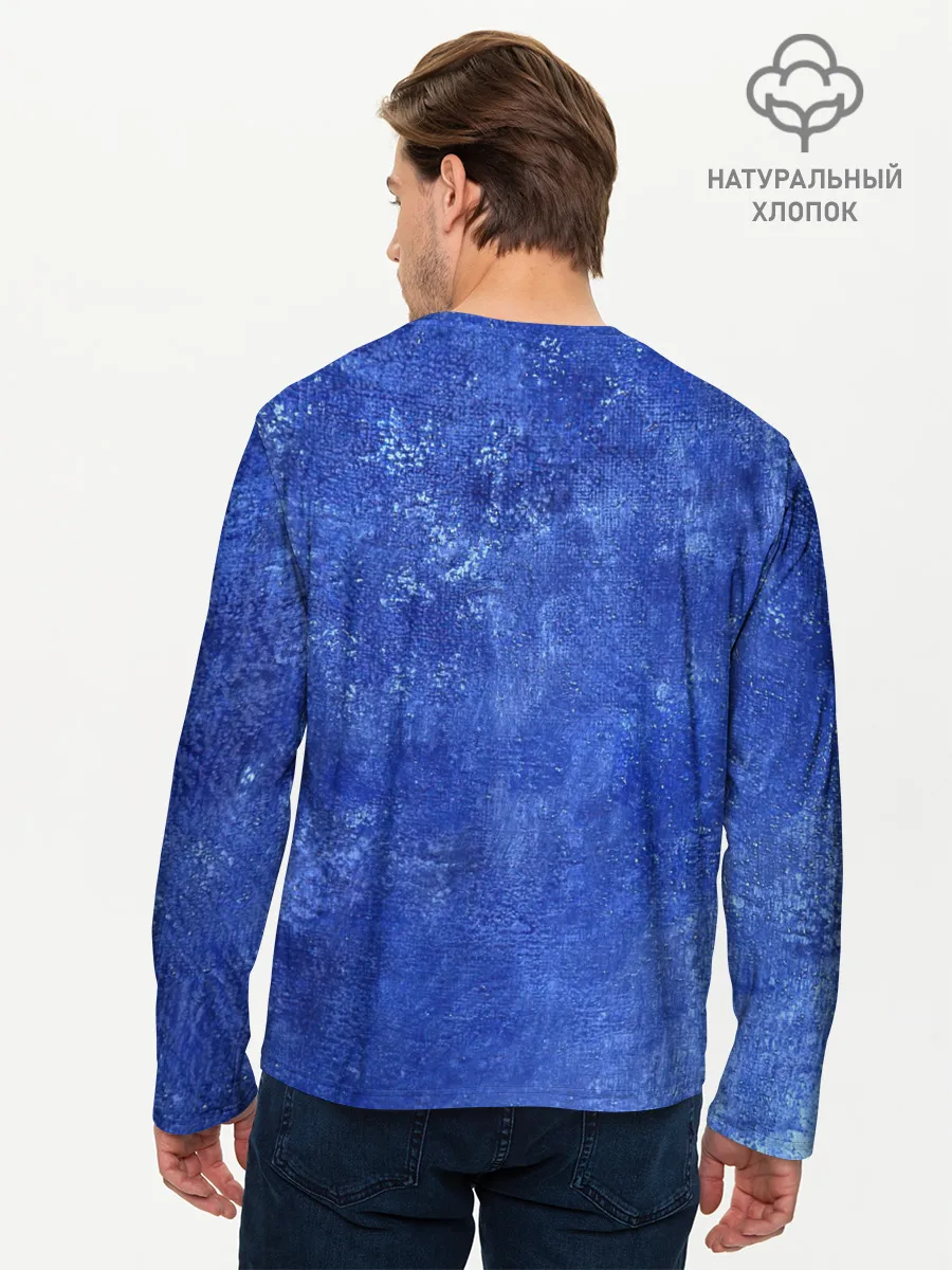 Мужской лонгслив базовый / Ночная синева