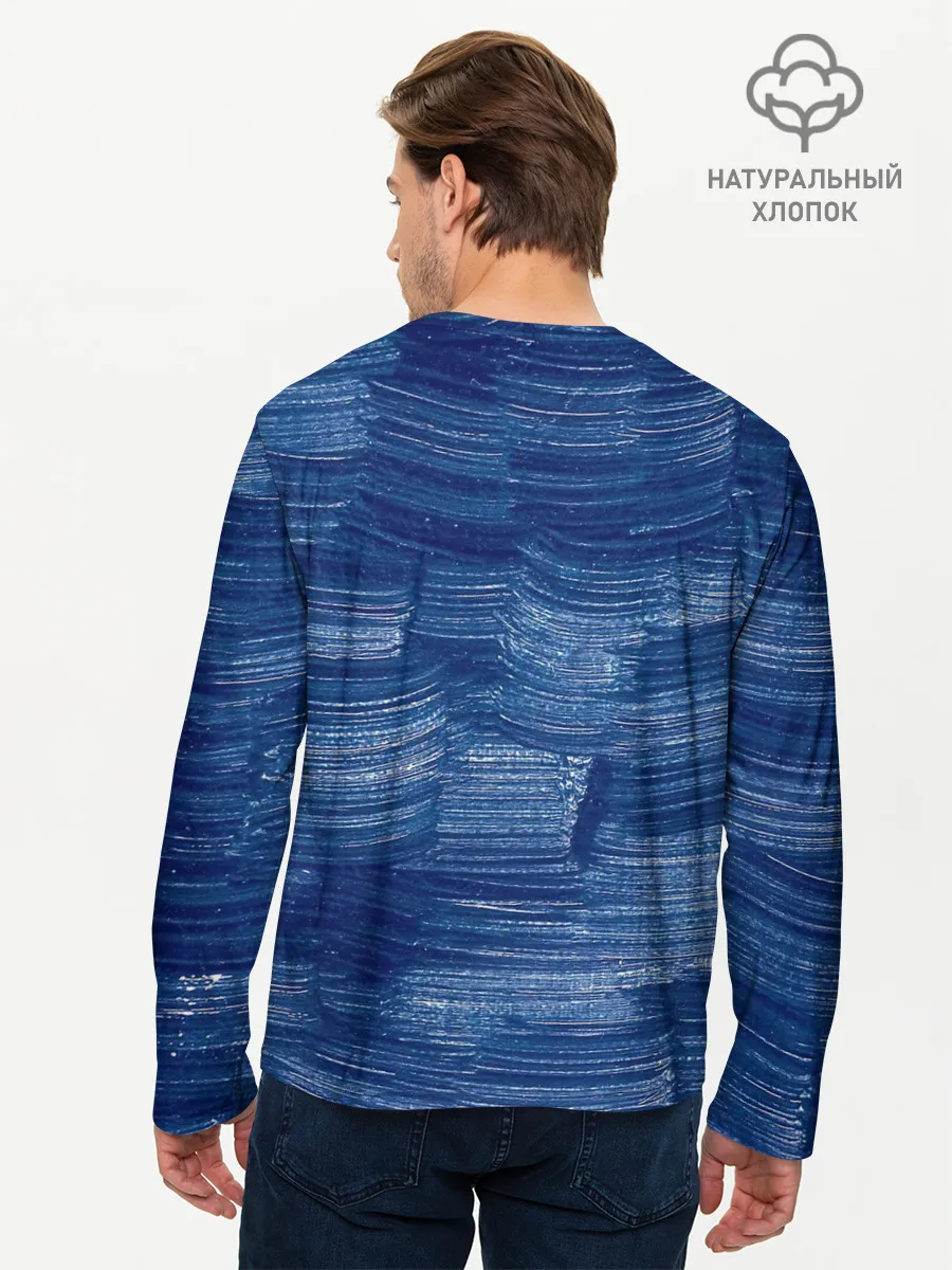 Мужской лонгслив базовый / Акриловые мазки