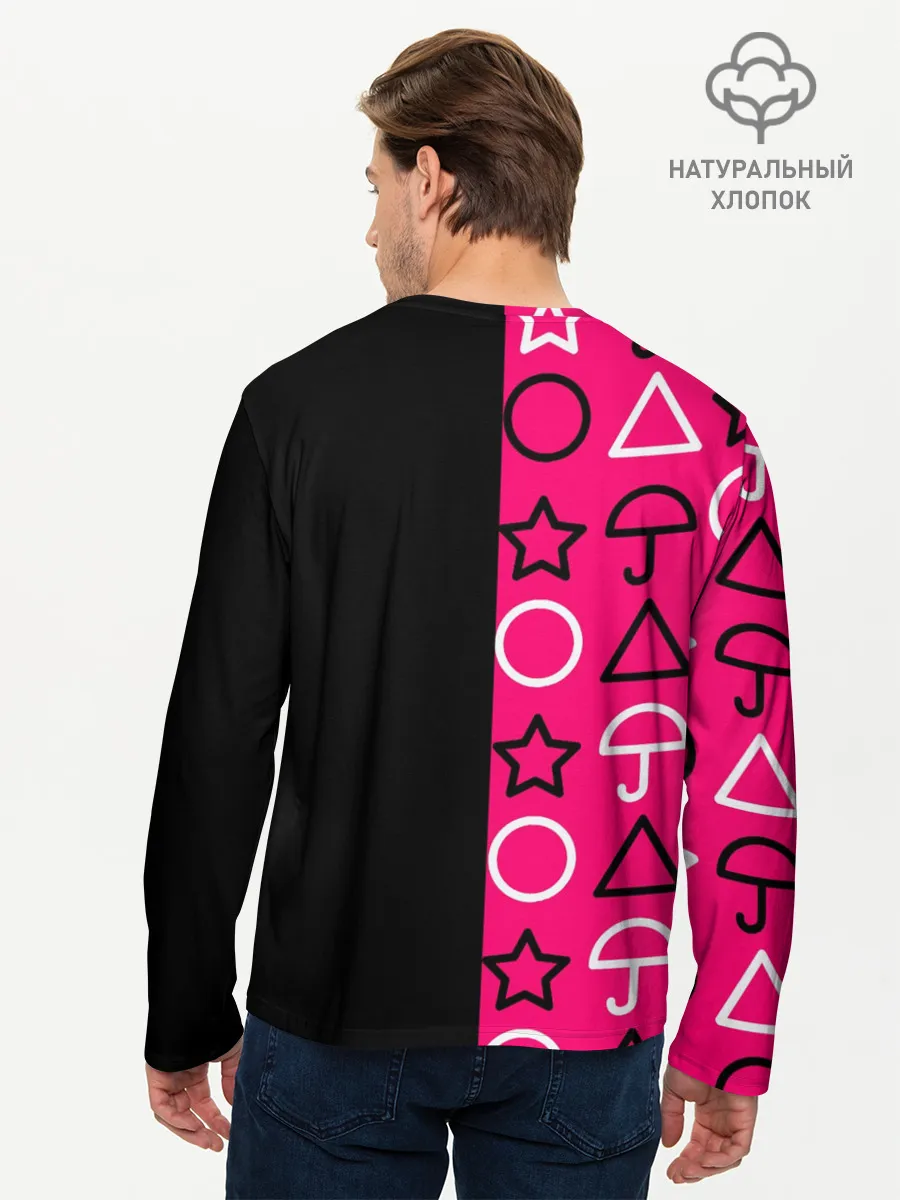 Мужской лонгслив базовый / ИГРА В КАЛЬМАРА / СИМВОЛИКА