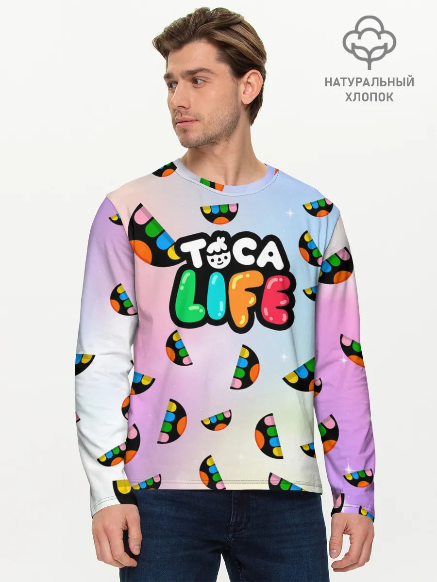 Мужской лонгслив базовый / ТОКА БОКА ЛОГОТИП