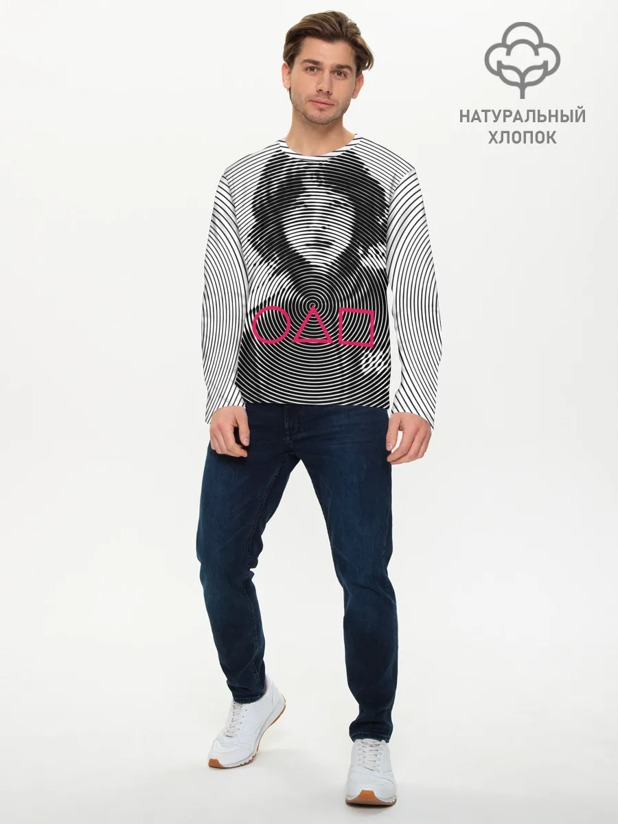 Мужской лонгслив базовый / Игра в кальмара: игрок 067