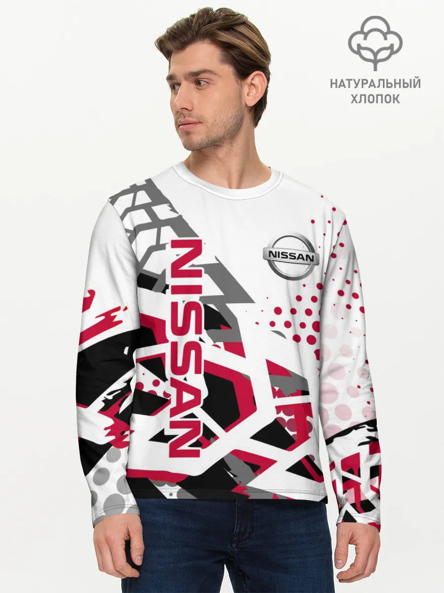 Мужской лонгслив базовый / Nissan