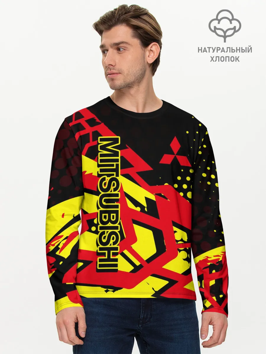 Мужской лонгслив базовый / Mitsubishi